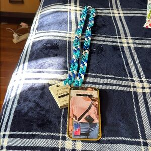 Simply Southern Turquoise and White Phone Strap new